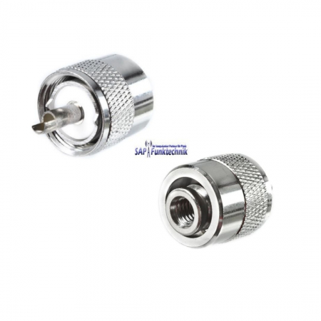 PL 259/R, UHF-Stecker, kurz, für Koaxialkabel RG 58